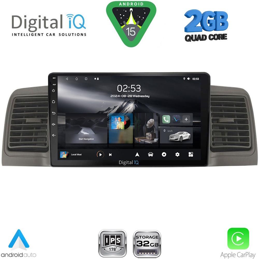 RSD1712GR_15 DIGITAL IQ RSD 1712GR_CPA (9inc) MULTIMEDIA TABLET for TOYOTA COROLLA mod. 2001-2006 (GREY) - Image 1