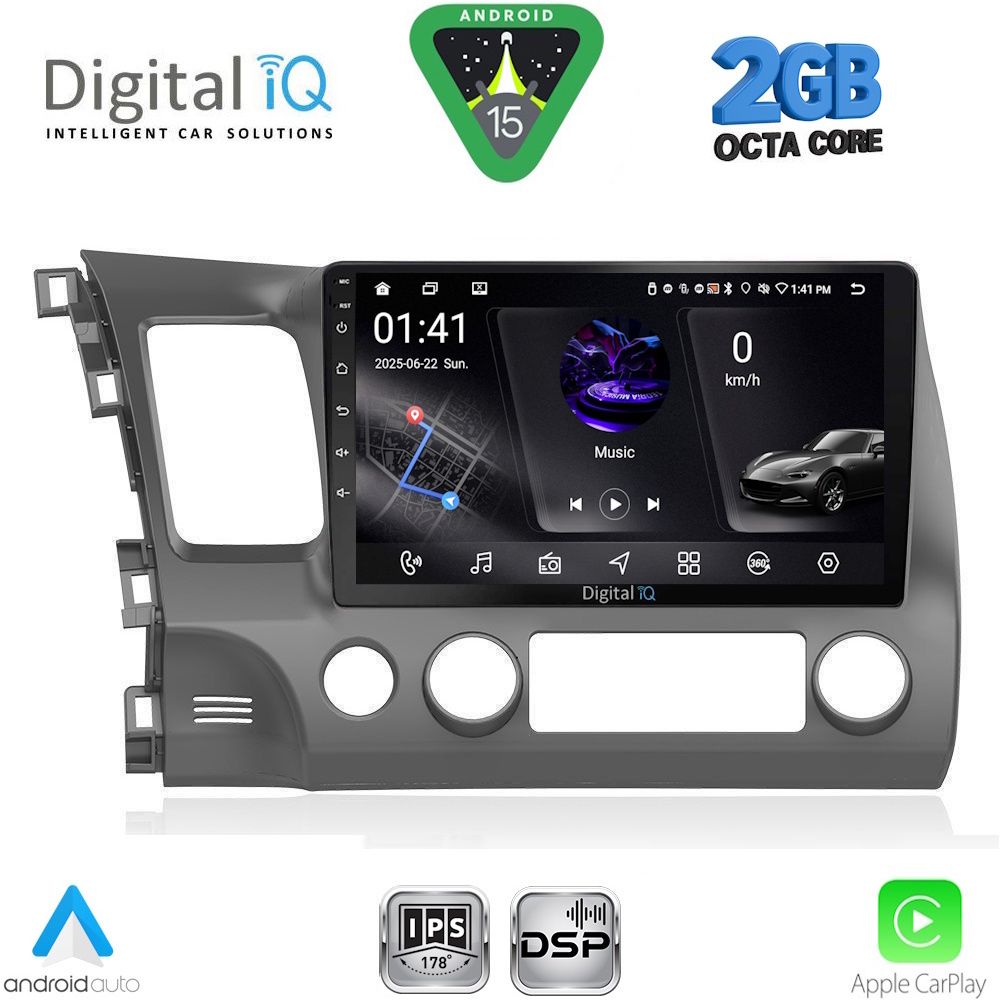 RSF4188_15 DIGITAL IQ RSF 4188_CPA (10inc) MULTIMEDIA TABLET for HONDA CIVIC 4D mod. 2006-2012 - Image 1