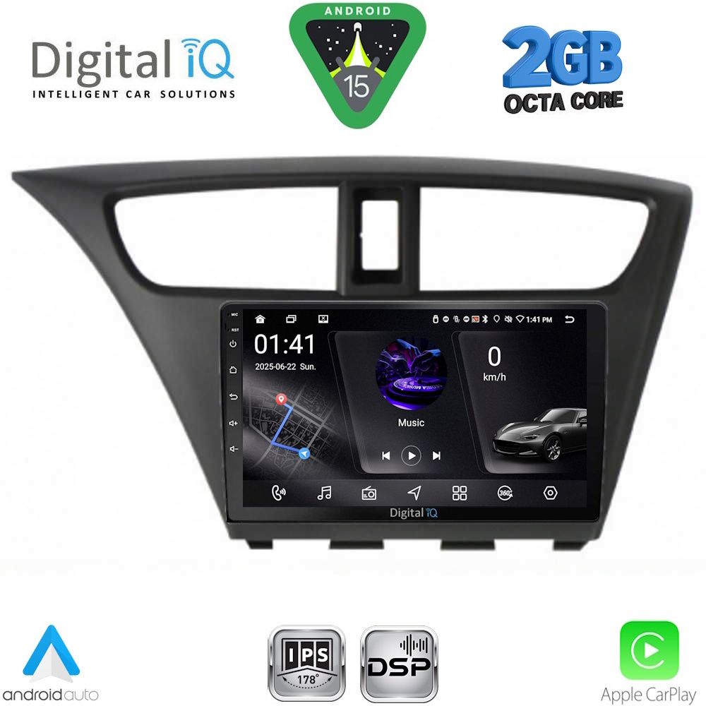 RSF4190_15 DIGITAL IQ RSF 4190_CPA (9inc) MULTIMEDIA TABLET for HONDA CIVIC mod. 2012-2016 - Image 1