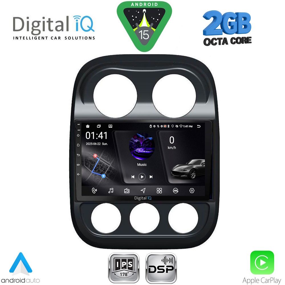 RSF4277_15 DIGITAL IQ RSF 4277_CPA (10inc) MULTIMEDIA TABLET for JEEP COMPASS - PATRIOT mod. 2007-2016 - Image 1
