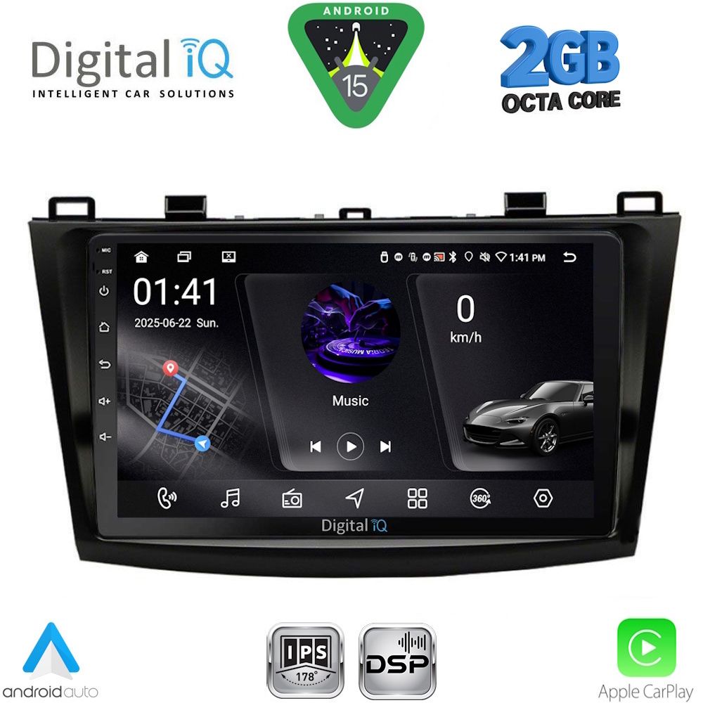 RSF4366_15 DIGITAL IQ RSF 4366_CPA (9inc) MULTIMEDIA TABLET for MAZDA 3 mod. 2009-2014 - Image 1