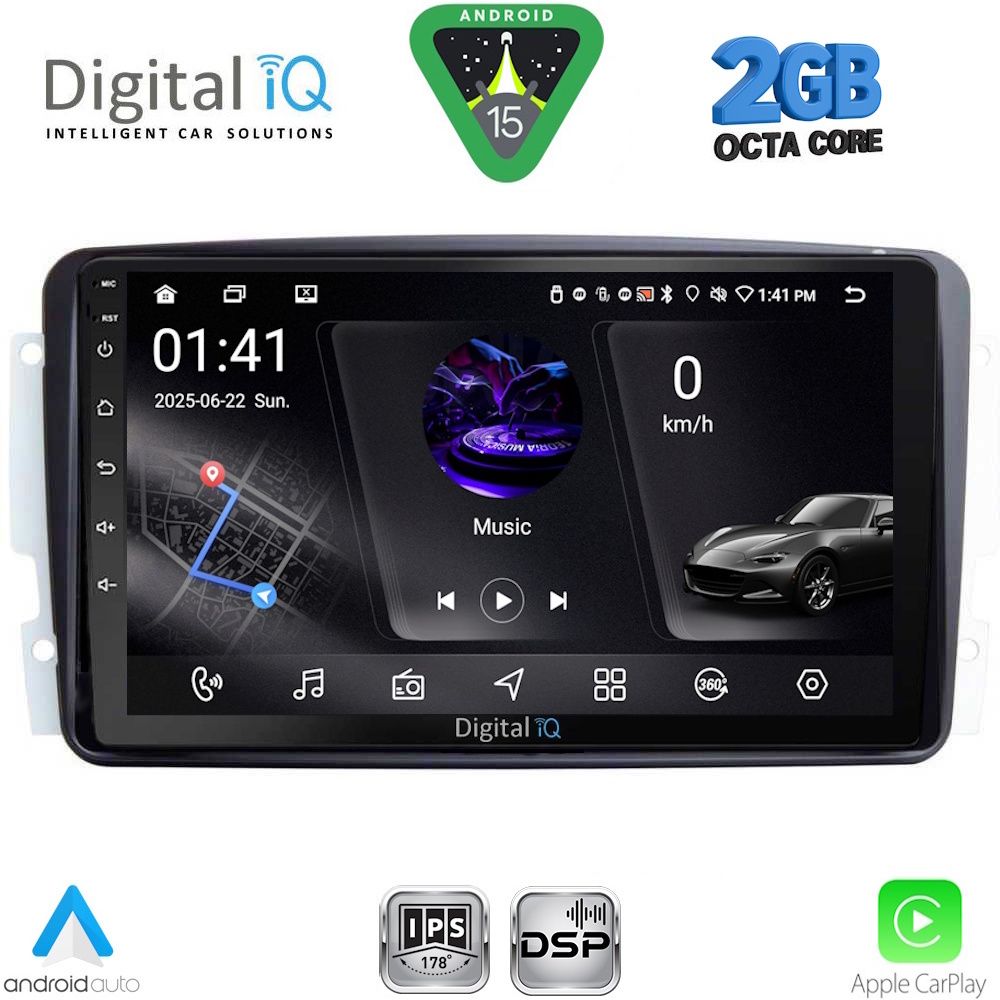 RSF4401_15 DIGITAL IQ RSF 4401_CPA (9inc) MULTIMEDIA TABLET for MERCEDES CLK (W209) mod. 2000-2004 - Image 1