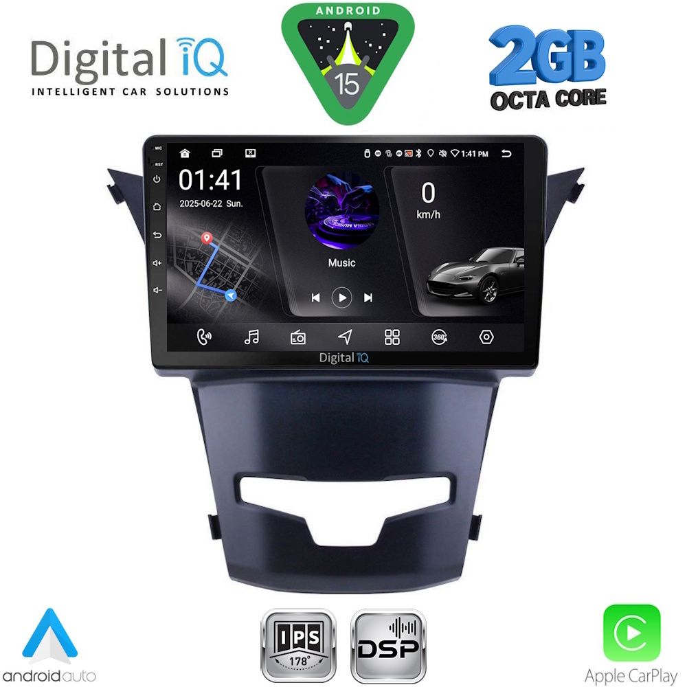 RSF4653_15 DIGITAL IQ RSF 4653_CPA (9inc) MULTIMEDIA TABLET for SSANGYONG KORANDO mod. 2014-2019 - Image 1