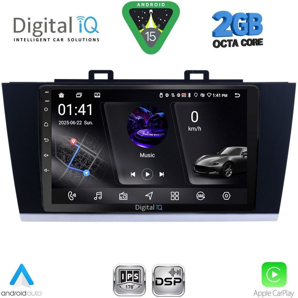 RSF4668_15 DIGITAL IQ RSF 4668_CPA (9inc) MULTIMEDIA TABLET for SUBARU LEGACY - OUTBACK mod. 2014-2019 - Image 1