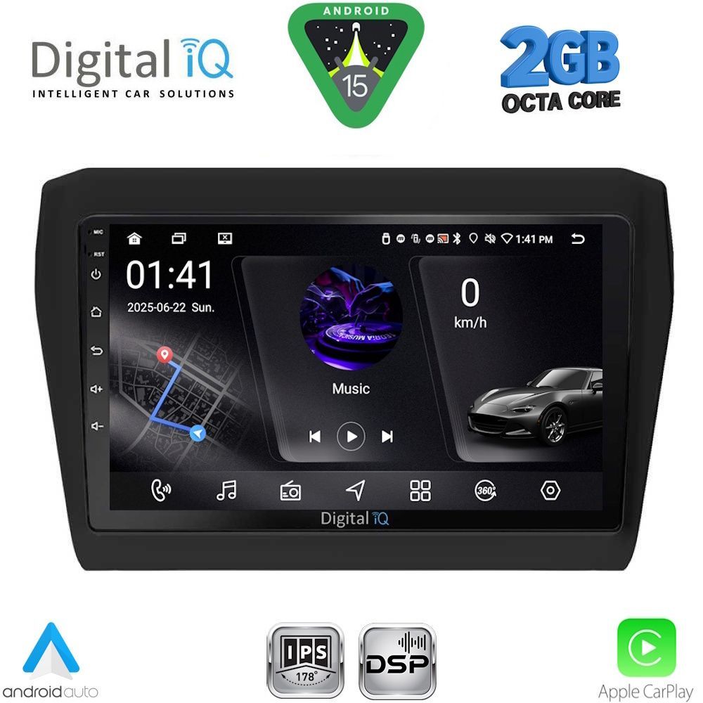 RSF4686_15 DIGITAL IQ RSF 4686_CPA (9inc) MULTIMEDIA TABLET for SUZUKI SWIFT mod. 2017-2026 - Image 1