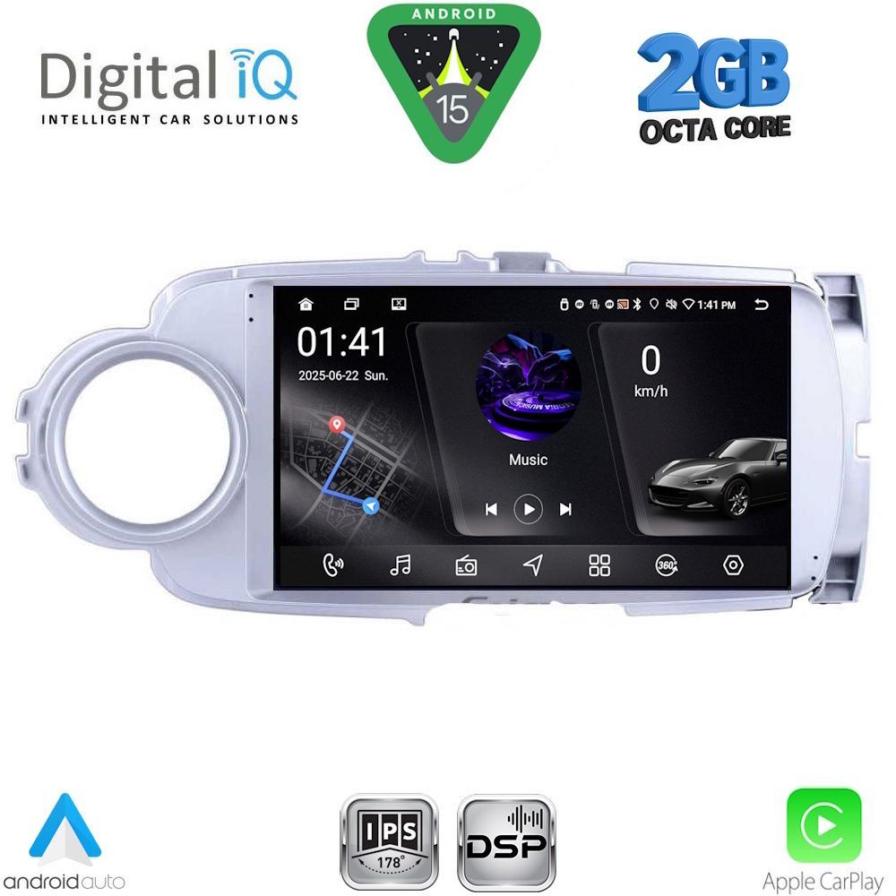 RSF4737SL_15 DIGITAL IQ RSF 4737SL_CPA (9inc) MULTIMEDIA TABLET for TOYOTA YARIS mod. 2011-2015 (SILVER) - Image 1