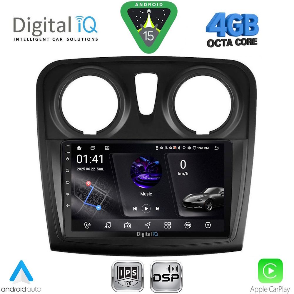 RSG6108_15 DIGITAL IQ RSG 6108_CPA (9inc) MULTIMEDIA TABLET for DACIA LOGAN – SANDERO mod. 2012-2019 - Image 1