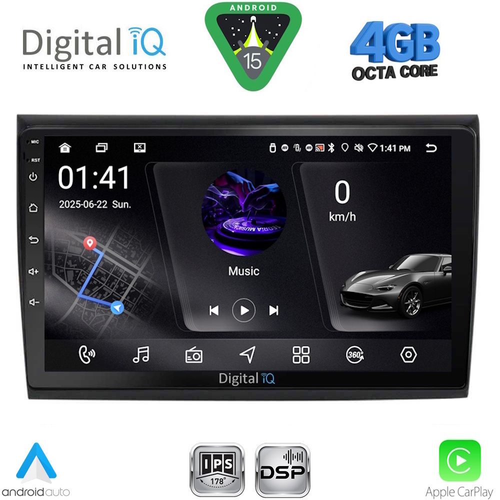 RSG6136_15 DIGITAL IQ RSG 6136_CPA (9inc) MULTIMEDIA TABLET for FIAT BRAVO mod. 2007-2019 - Image 1