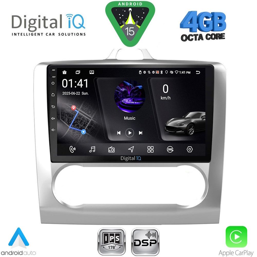 RSG6156CL_15 DIGITAL IQ RSG 6156SL_CPA CLIMA (9inc) MULTIMEDIA TABLET for FORD FOCUS mod. 2005-2012 (SILVER) - Image 1