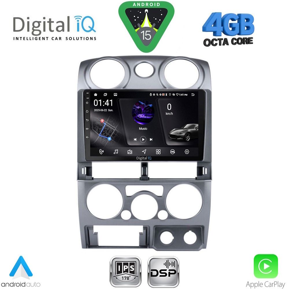 RSG6254SL_15 DIGITAL IQ RSG 6254SL_CPA (9inc) MULTIMEDIA TABLET for ISUZU D-MAX mod. 2008-2012 (SILVER) - Image 1