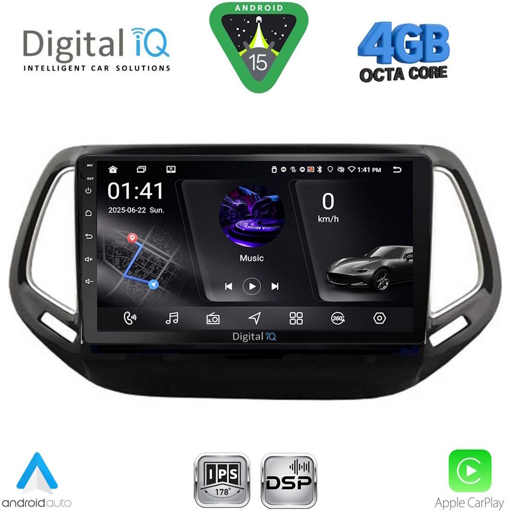 RSG6278_15 DIGITAL IQ RSG 6278_CPA (10inc) MULTIMEDIA TABLET for JEEP COMPASS mod. 2016-2021 - Image 1