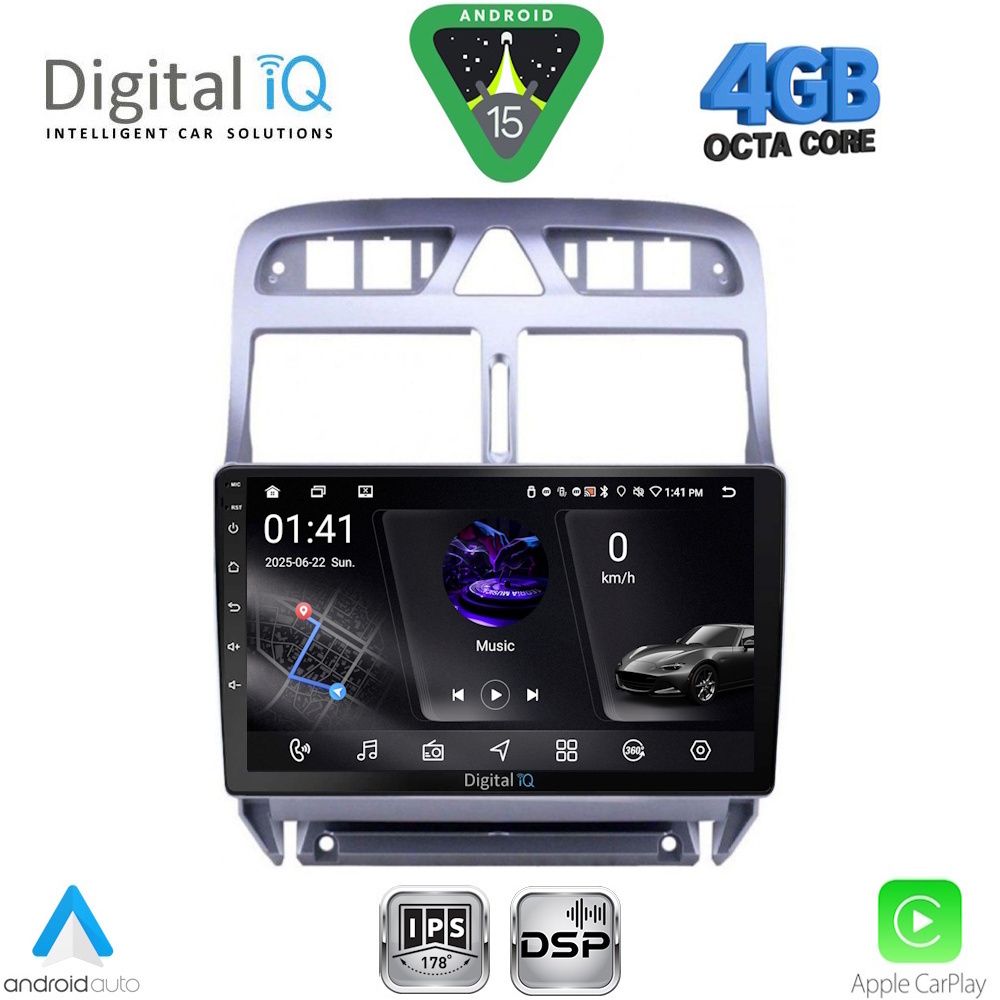 RSG6512_15 DIGITAL IQ RSG 6512_CPA (9inc) MULTIMEDIA TABLET for PEUGEOT 307 mod. 2001-2008 - Image 1