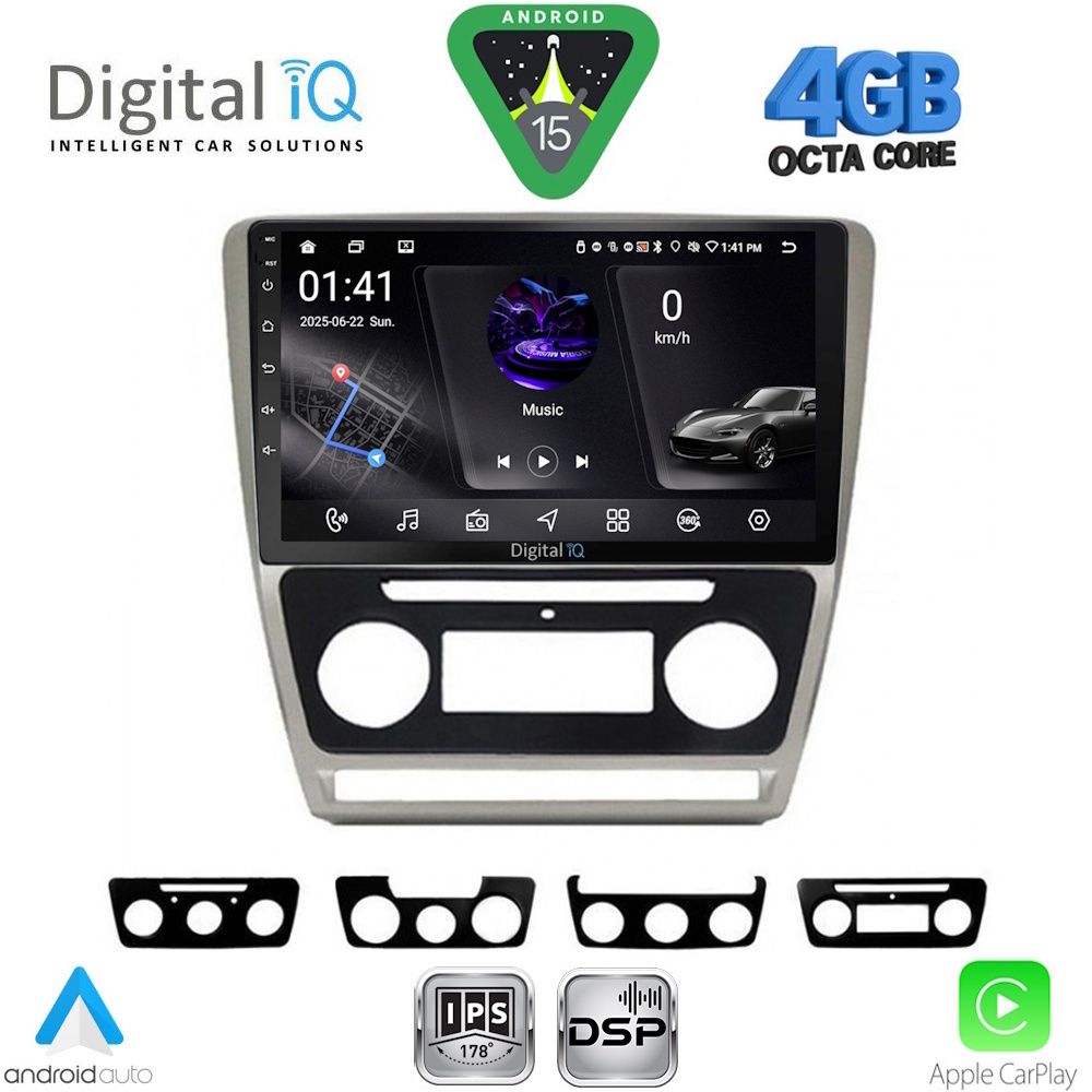RSG6595SL_15 DIGITAL IQ RSG 6595SL_CPA (10inc) MULTIMEDIA TABLET for SKODA OCTAVIA 5 mod. 2005-2012 (SILVER) - Image 1
