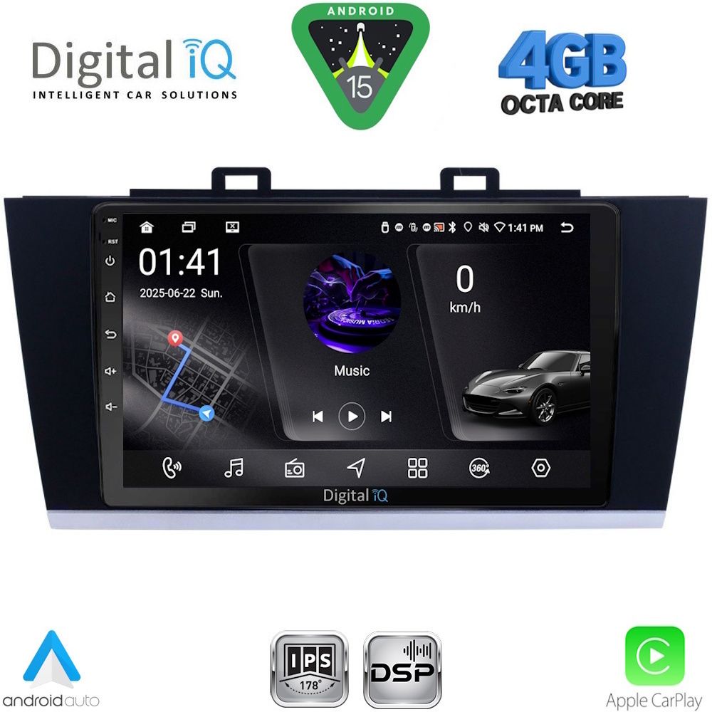 RSG6668_15 DIGITAL IQ RSG 6668_CPA (9inc) MULTIMEDIA TABLET for SUBARU LEGACY - OUTBACK mod. 2014-2019 - Image 1