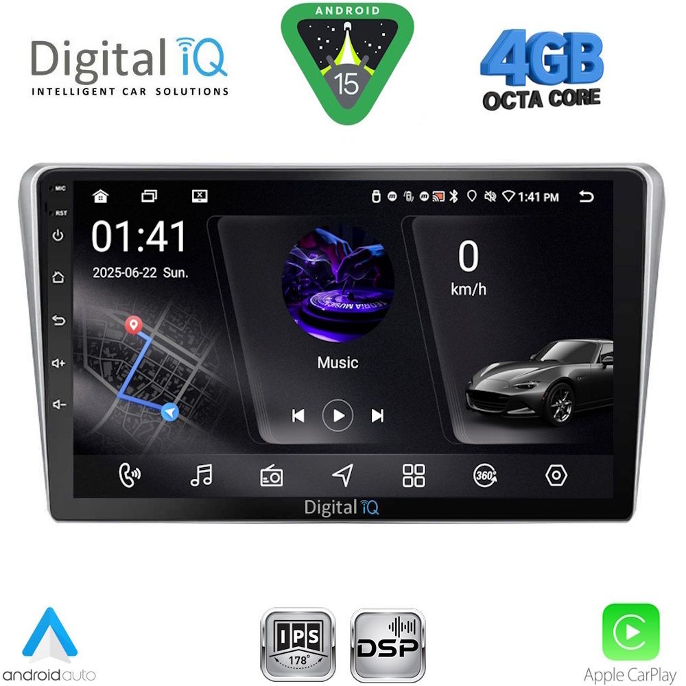 RSG6704_15 DIGITAL IQ RSG 6704SL_CPA (9inc) MULTIMEDIA TABLET for TOYOTA AVENSIS (T25) mod. 2003-2009 (SILVER) - Image 1