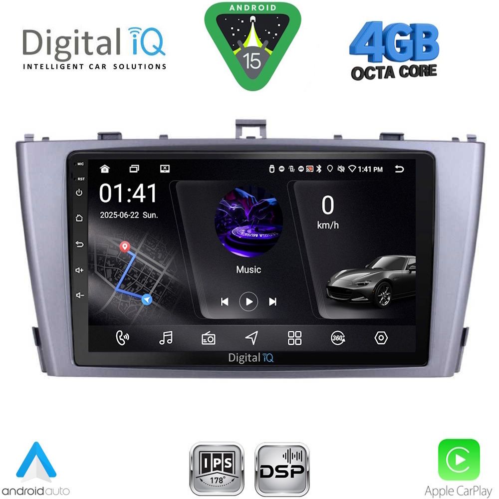 RSG6705_15 DIGITAL IQ RSG 6705SL_CPA (9inc) MULTIMEDIA TABLET for TOYOTA AVENSIS (T27) mod. 2009-2015 (SILVER) - Image 1