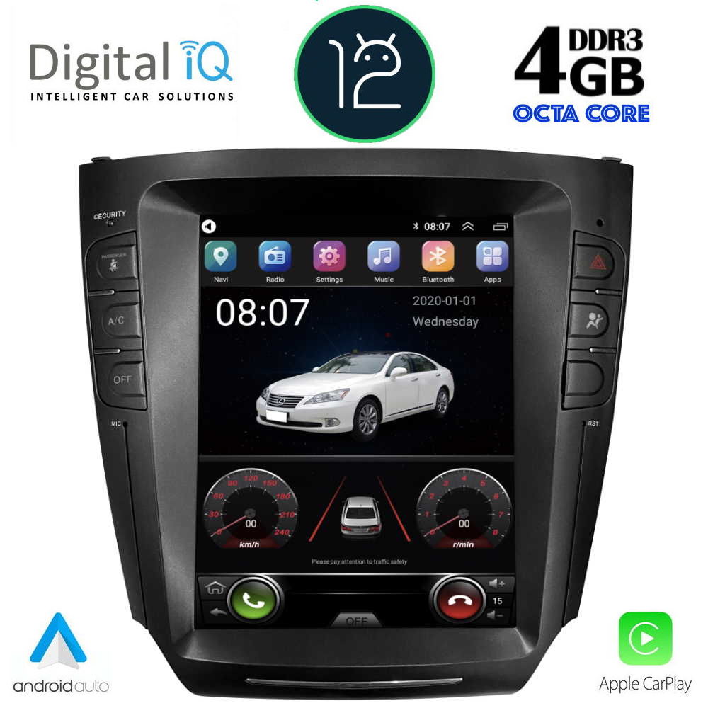 TOP6922-12R DIGITAL IQ TOP 6922_CPA TESLA STYLE for LEXUS IS mod. 2005-2013 - Image 1