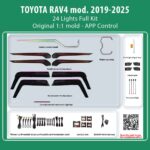 DIQ AMBIENT TOYOTA FTPJ08 (Digital iQ Ambient Light for Toyota RAV4 mod. 2019-2025 with 24 Lights, Dragon Scale Full Kit)