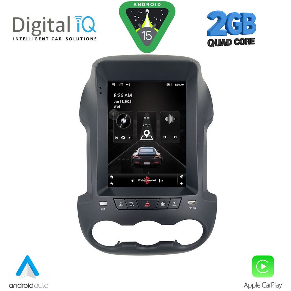TPD244_15 DIGITAL IQ TPD 244_CPA TESLA STYLE for FORD RANGER mod. 2012-2015 - Image 1