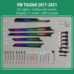DIQ AMBIENT VW TIGUAN II (FK) mod. 2017-2024 (Digital iQ Ambient Light for VW Tiguan mod. 2017-2024 with 22 Lights)