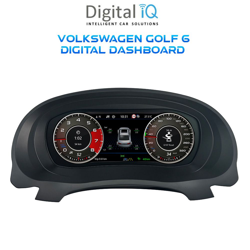VW_Golf_6_Digital_Dashboard_01 DIGITAL IQ DYL 746_DC (10.3") DIGITAL INSTRUMENT CLUSTER for VW GOLF 6 mod. 2008-2013 with HDMI input - Image 1