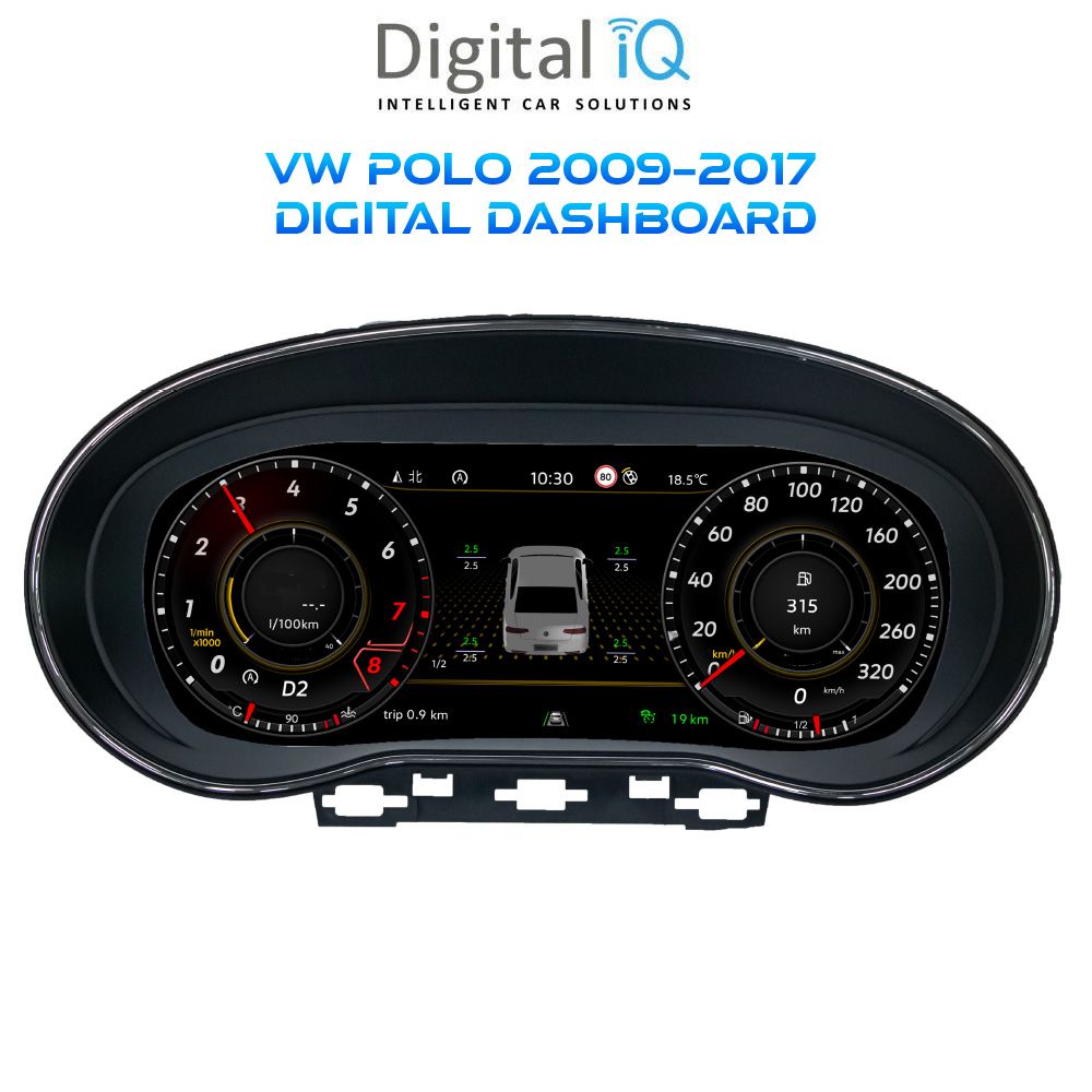 VW_POLO_2009-17_Digital_Dashboard_DYL757_01 DIGITAL IQ DYL 757_DC (10.25") DIGITAL INSTRUMENT CLUSTER for VW POLO mod. 2009-2017 with HDMI input - Image 1