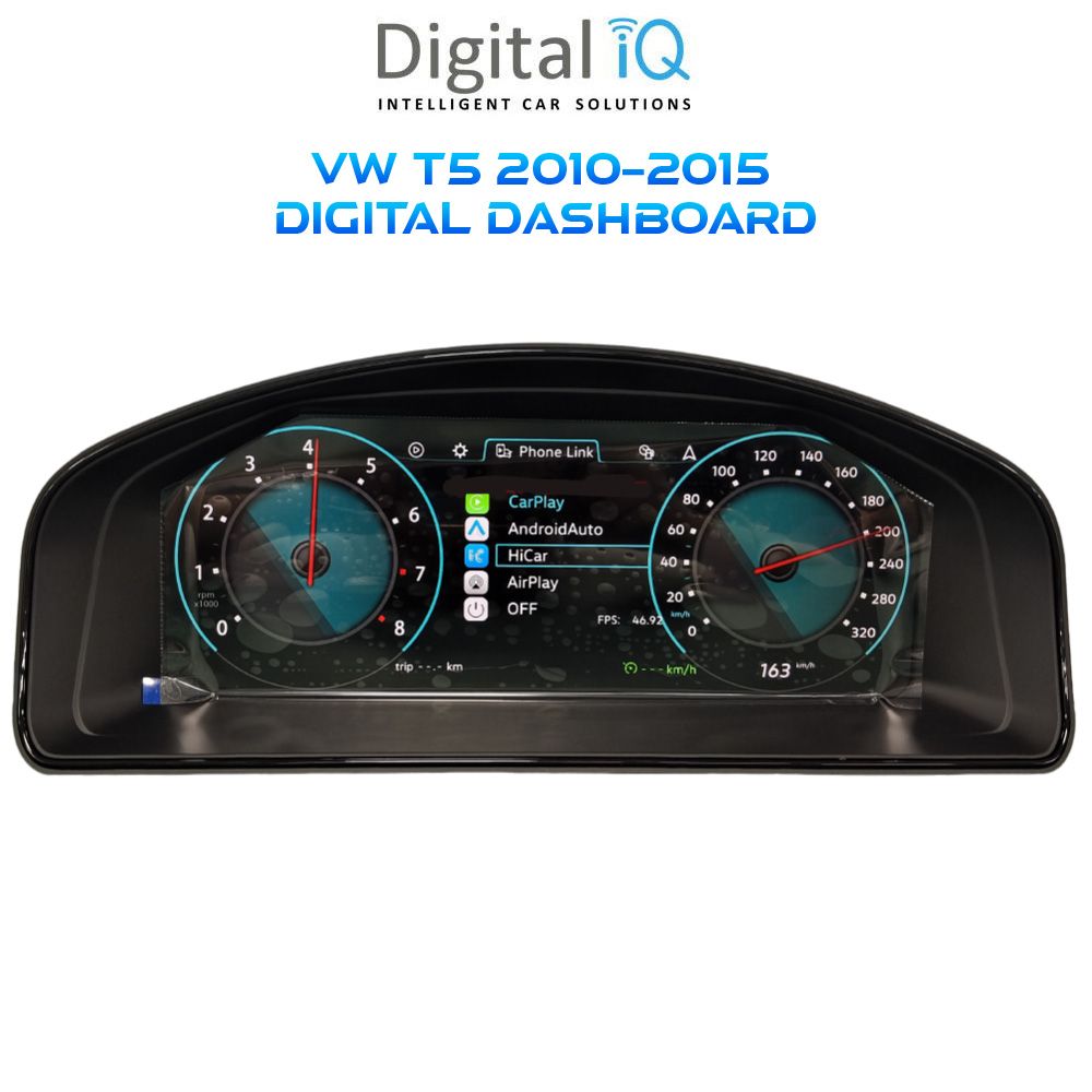 VW_T5_Digital_Dashboard_DYL741_01 DIGITAL IQ DYL 741_DC (12.3") DIGITAL INSTRUMENT CLUSTER for VW T5 mod. 2005-2015 with HDMI input - Image 1