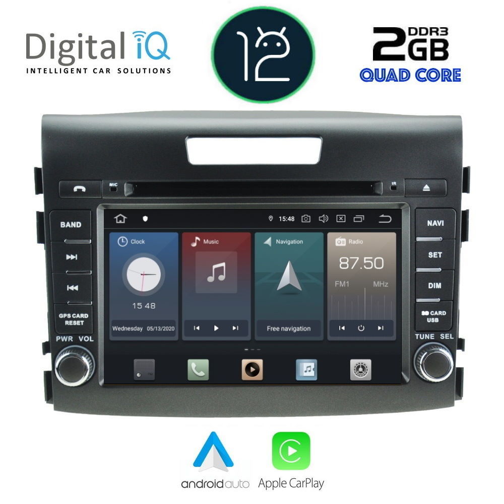 X487_12 DIGITAL IQ X487_CPA (8'' DVD) MULTIMEDIA SYSTEM for HONDA CRV 2013-2017 - Image 1