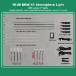 DIQ AMBIENT BMW X1 (F48) (Digital iQ Ambient Light for BMW X1 F48 mod. 2016-2022 with 17 Lights)