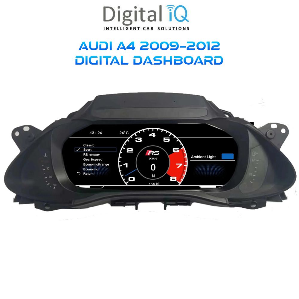 A4_2009-12_Digital_Dashboard_01 DIGITAL IQ DGU 918_DC (10.25in) DIGITAL INSTRUMENT CLUSTER for AUDI A4 mod. 2009-2012 - Image 1