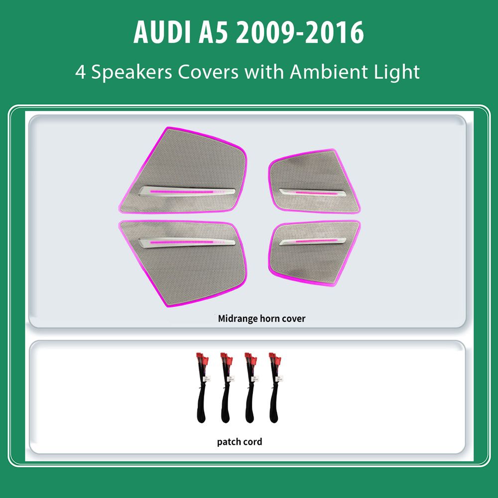 AUDI_A5_2009-16_Ambiernt_Lights_Speakers_Covers_01 DIQ AMBIENT AUDI A5 ADPJ29 (Digital iQ Ambient Light for AUDI A5 mod. 2009-2016, 4 Speakers Covers) - Image 1
