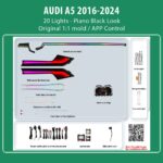 DIQ AMBIENT AUDI A5 HC-AD17M TRIM (Digital iQ Ambient Light for AUDI A5 mod. 2016-2024, 20 Ambient Lights, Trim)