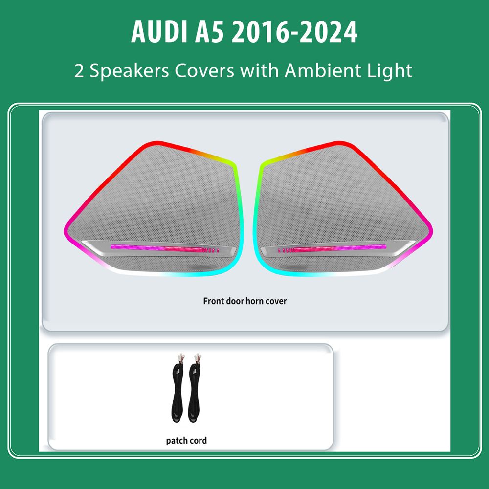 AUDI_A5_2016-24_Ambiernt_Lights_Speakers_Covers_01 DIQ AMBIENT AUDI A5 ADPJ24 (Digital iQ Ambient Light for AUDI A5 mod. 2016-2024, 2 Speakers Covers) - Image 1