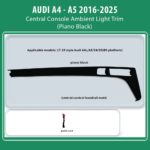 DIQ AMBIENT AUDI A4 - A5 ADPJ06 (Digital iQ Ambient Light for AUDI A4- A5 mod. 2016-2025, Central Console Ambient Light Trim, Piano Black)
