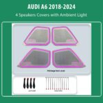DIQ AMBIENT AUDI A6 ADPJ20 (Digital iQ Ambient Light for Audi A6 mod. 2018-2024, 4 Speakers Covers)