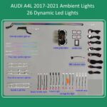 DIQ AMBIENT AUDI A4L LASER (8W) DYN mod. 2017-2021 (Digital iQ Ambient Light for Audi A4L mod. 2017-2025, 26 Lights)