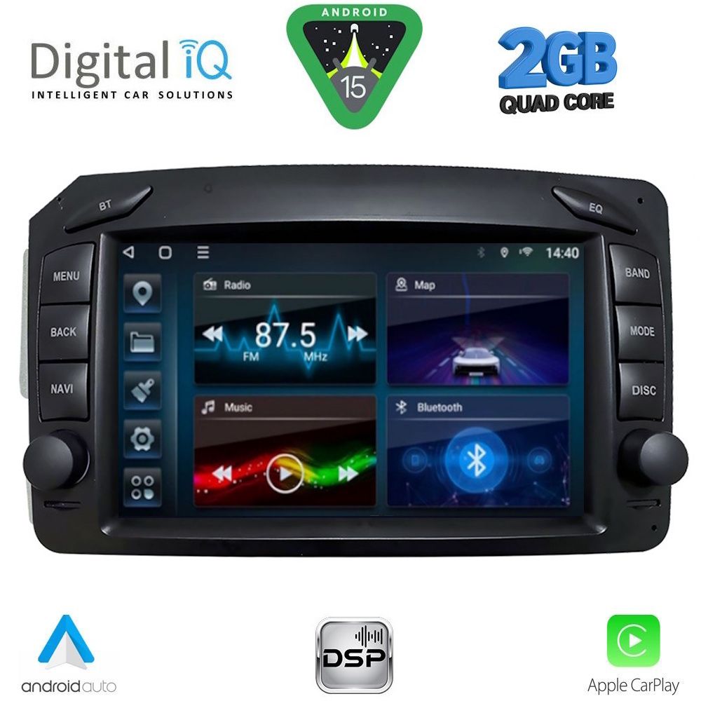 BLD271-15 DIGITAL IQ BLD 271_CPA (7" DECK) MULTIMEDIA SYSTEM for MERCEDES C (W203) mod. 1999-2004 - Image 1