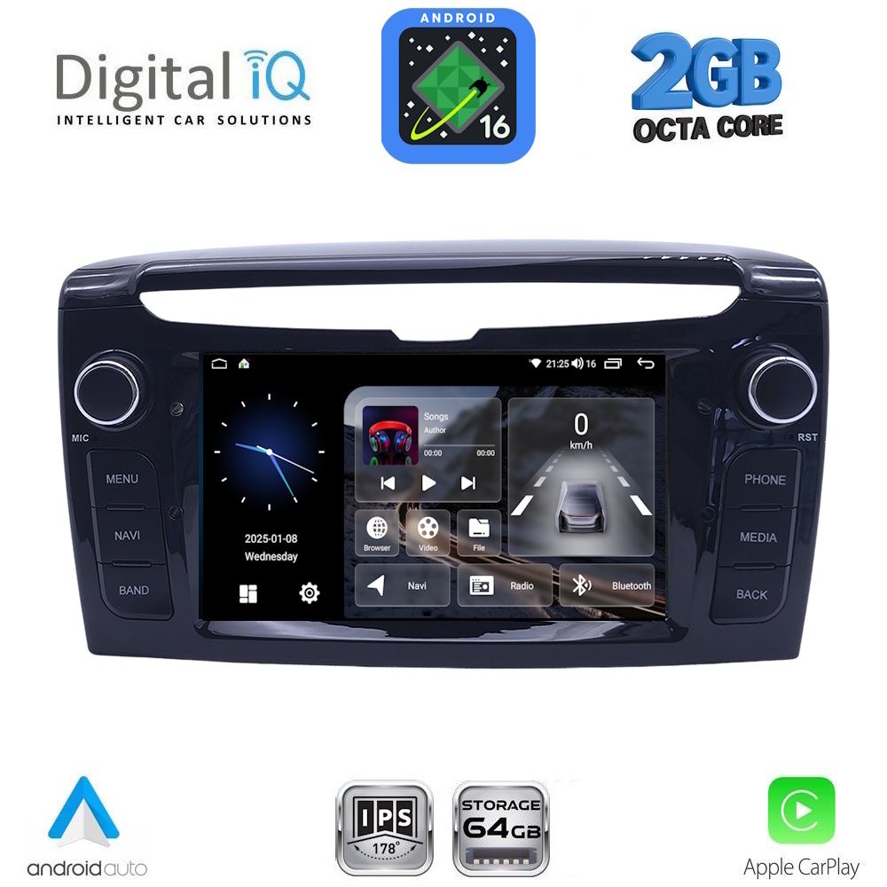 BLE344-16 DIGITAL IQ BLE 344_CPA (7" DECK) MULTIMEDIA SYSTEM for LANCIA YPSILON mod. 2011+ - Image 1