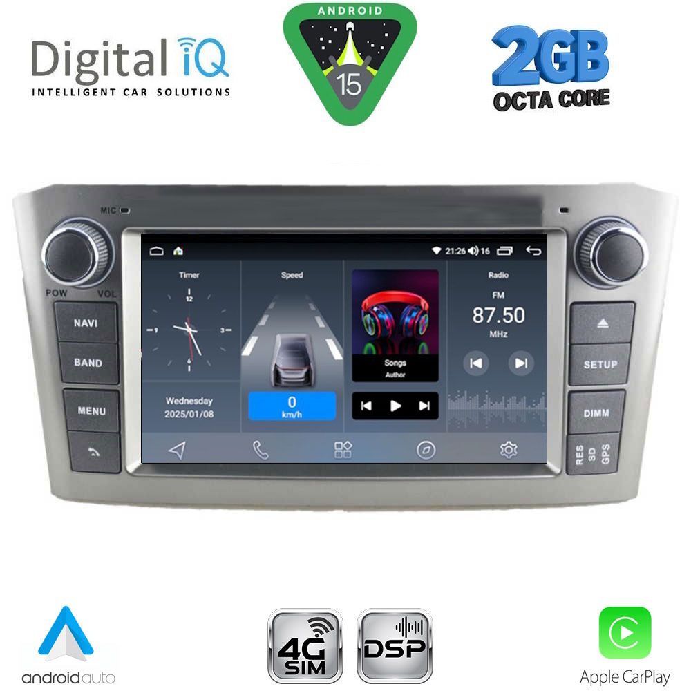 BLF325SL_155 DIGITAL IQ BLF 325SL_CPA (7" DECK) MULTIMEDIA OEM for TOYOTA AVENSIS (T25) mod. 2003-2009 (SILVER) - Image 1