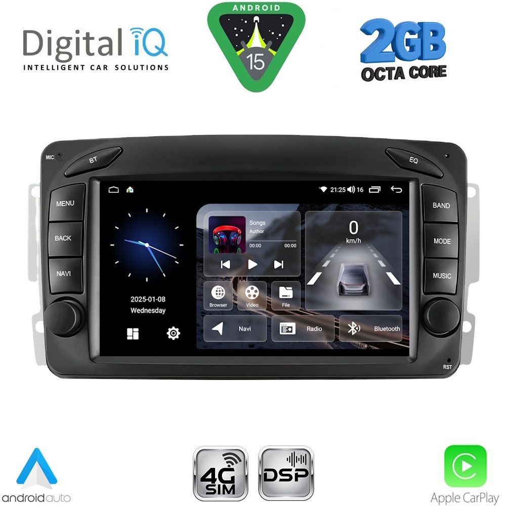 BLF371_15 DIGITAL IQ BLF 371_CPA (7" DECK) MULTIMEDIA SYSTEM for MERCEDES C (W203) - CLK (W209) mod. 1999-2004 - Image 1