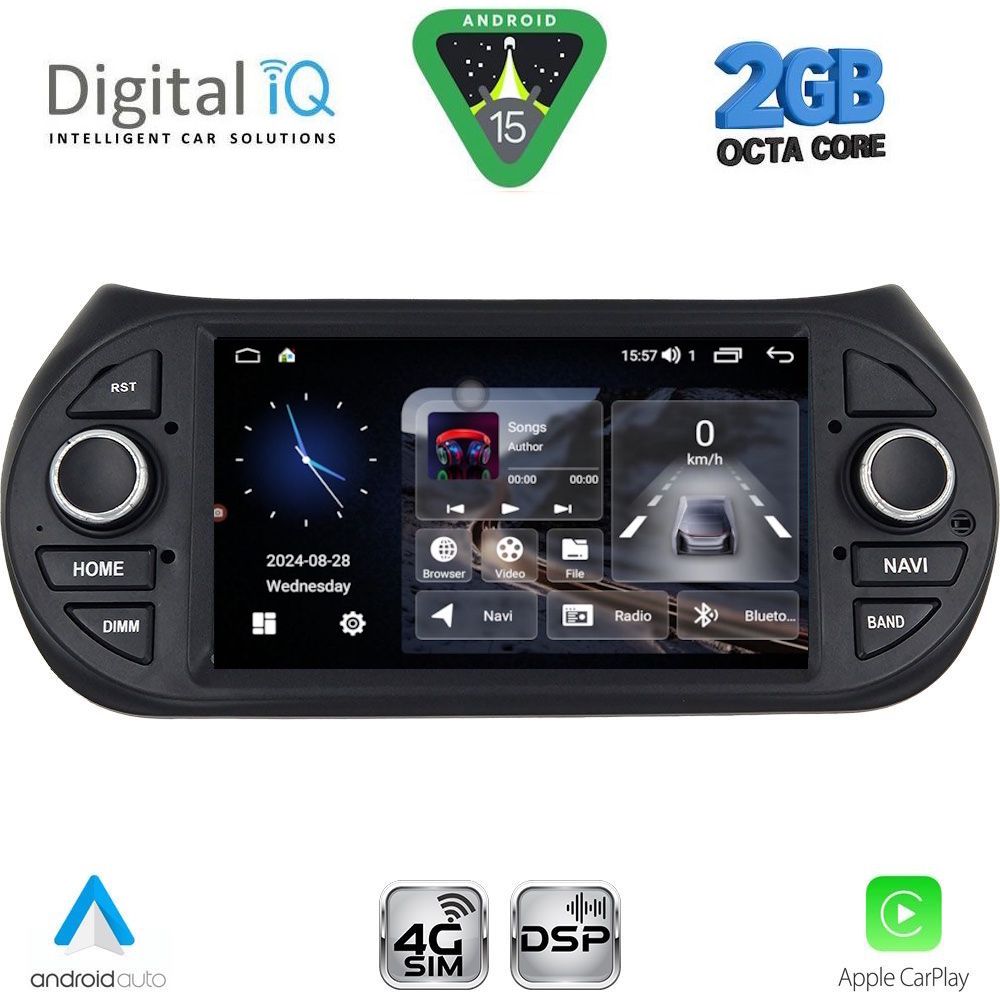 BLF392-15 DIGITAL IQ BLF 392_CPA (7" DECK) MULTIMEDIA OEM for CT NEMO – FT FIORINO-QUBO – PG BIPPER mod. 2008-2018 - Image 1