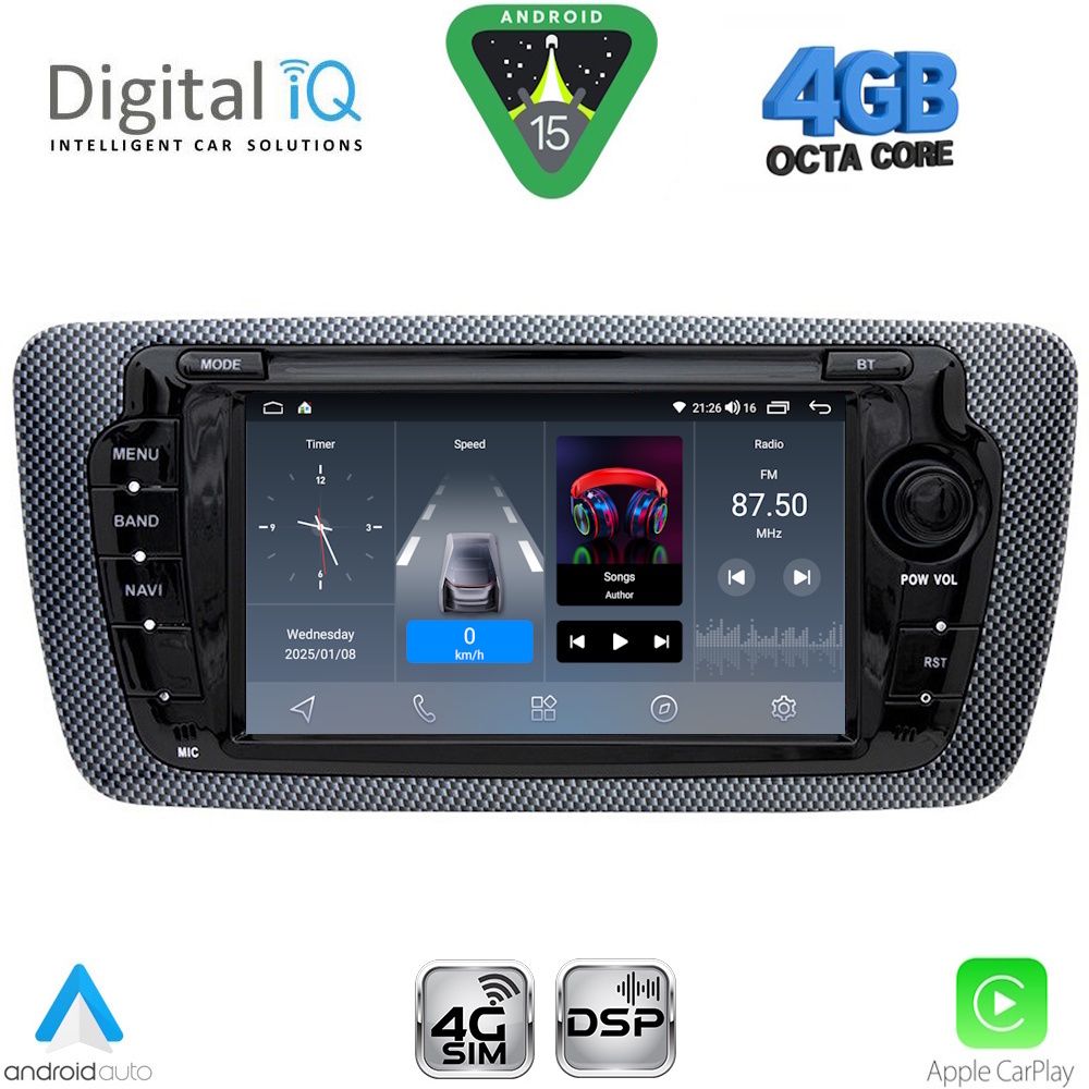 BLG446_15_ DIGITAL IQ BLG 446_CPA (7" DECK) MULTIMEDIA SYSTEM for SEAT IBIZA mod. 2008-2015 - Image 1