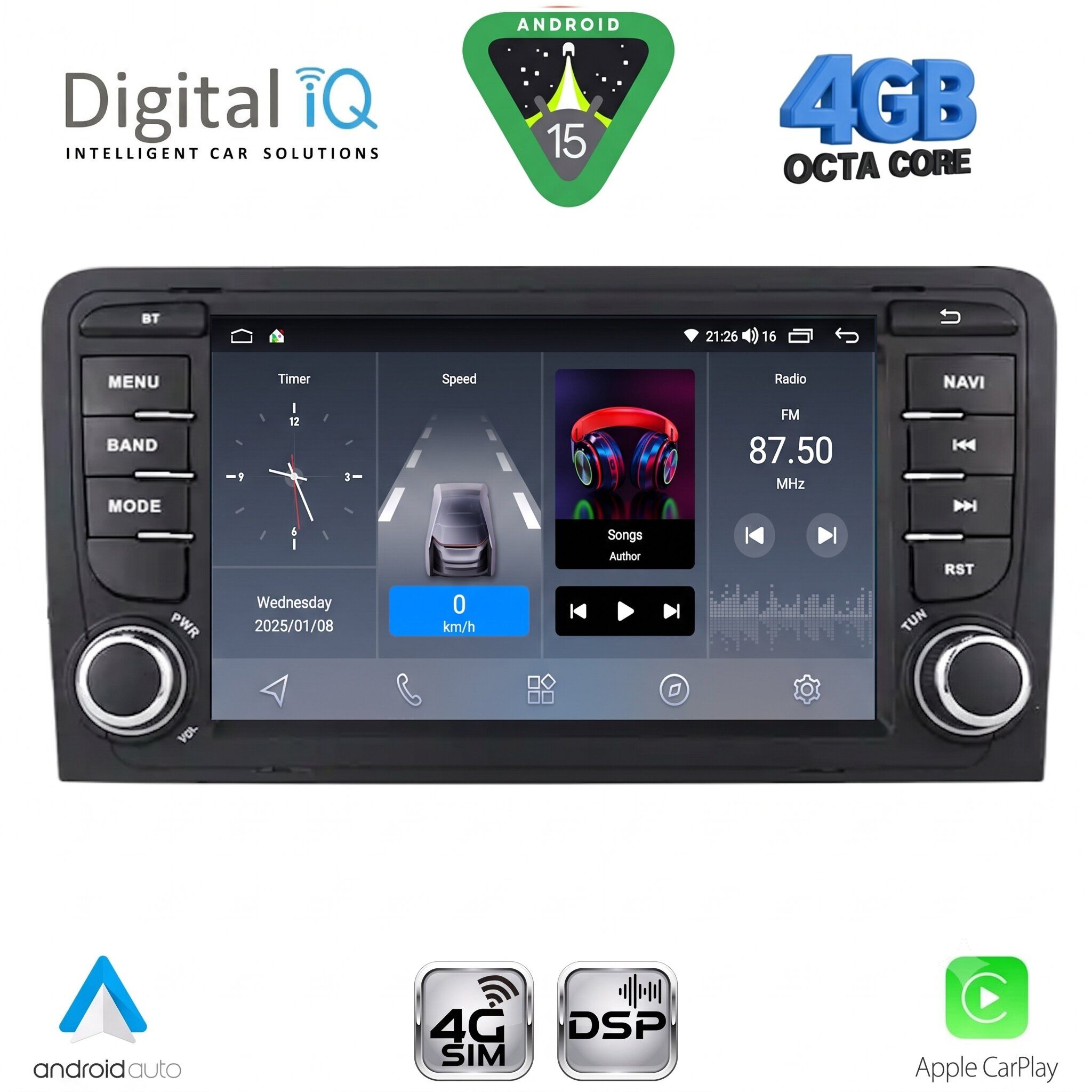BLG449-15-1 DIGITAL IQ BLG 449_CPA (7″ DECK) MULTIMEDIA OEM for AUDI A3 mod. 2003-2012 - Image 1