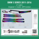 DIQ AMBIENT BMW S.5 BM01D (Digital iQ Ambient Light for BMW Series 5 (F10-F11-F18) mod.2011-2016 with 27 Lights)