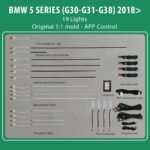 DIQ AMBIENT BMW S.5 (G30-G31-G38) mod. 2018> (Digital iQ Ambient Light for BMW Series 5 mod.2018-2024 with 19 Lights)
