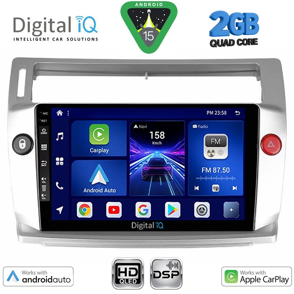 BXC3084SL_15 DIGITAL IQ BXC 3084SL_CPAA (9inc) MULTIMEDIA TABLET for CITROEN C4 mod. 2004-2011 (SILVER) - Image 1