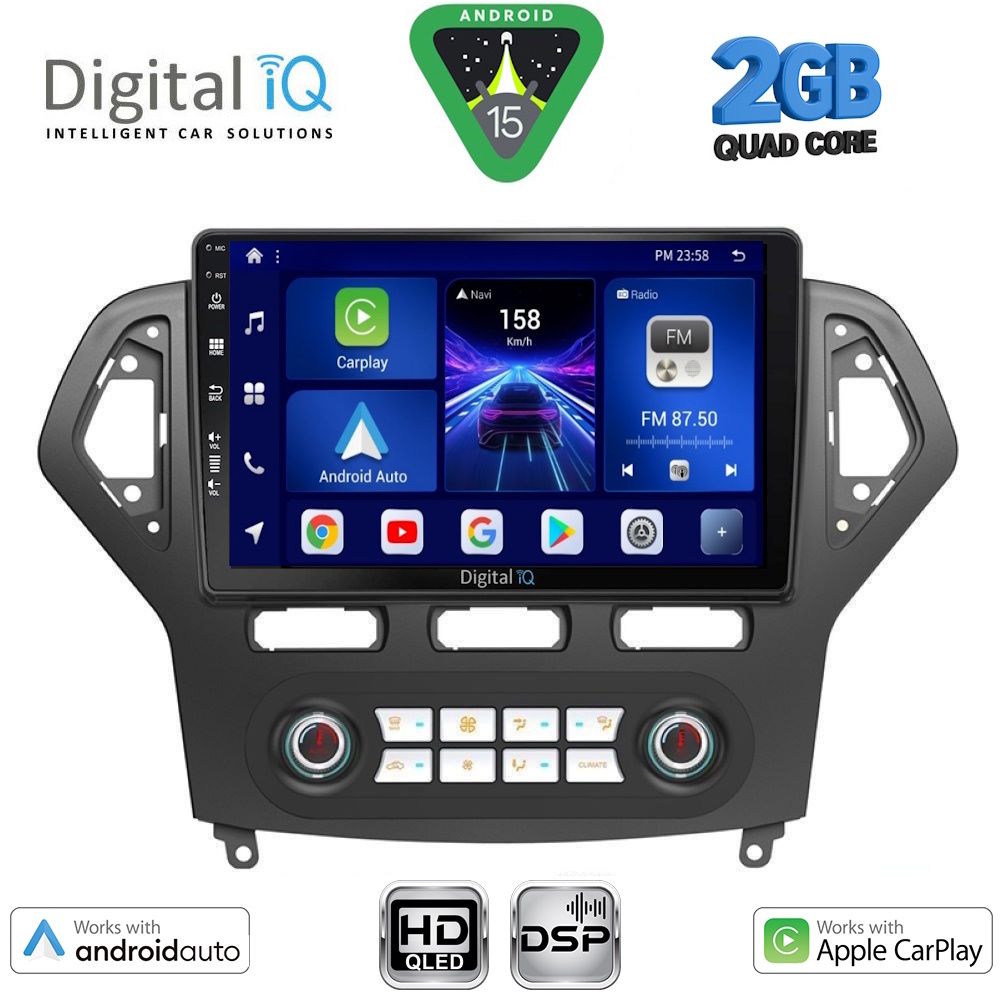 BXC3162CL_15 DIGITAL IQ BXC 3162CL_CPAA CLIMA (10inc) MULTIMEDIA TABLET for FORD MONDEO mod. 2007-2011 - Image 1