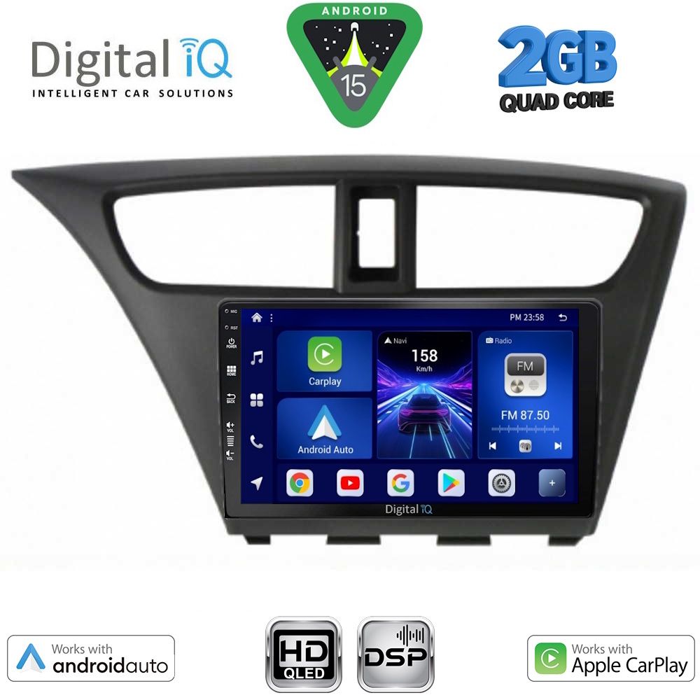 BXC3190_15 DIGITAL IQ BXC 3190_CPAA (9inc) MULTIMEDIA TABLET for HONDA CIVIC mod. 2012-2016 - Image 1