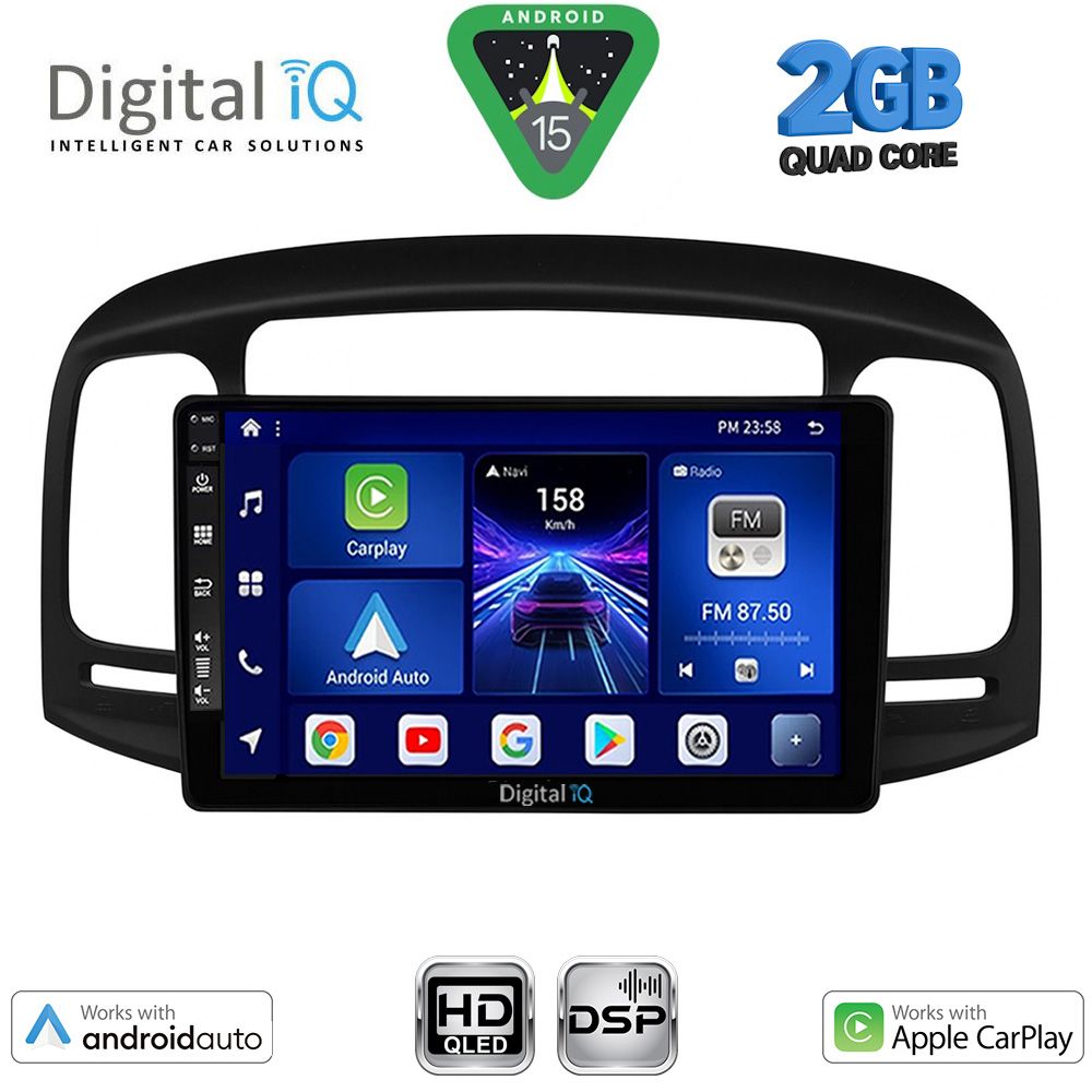 BXC3249BL_15 DIGITAL IQ BXC 3249BL_CPAA (9inc) MULTIMEDIA TABLET for HYUNDAI ACCENT mod. 2005-2012 (BLACK) - Image 1