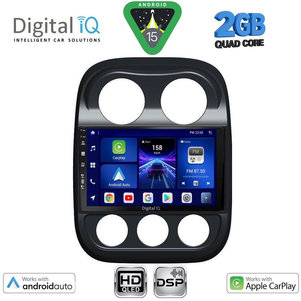 BXC3277_15 DIGITAL IQ BXC 3277_CPAA (10inc) MULTIMEDIA TABLET for JEEP COMPASS - PATRIOT mod. 2007-2016 - Image 1